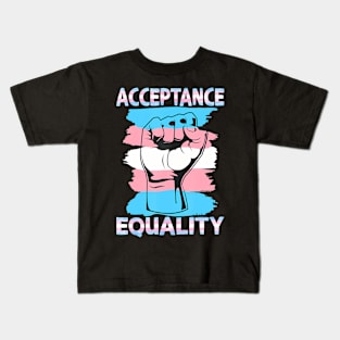 Transgender Trans Pride Flag Acceptance Equality Kids T-Shirt